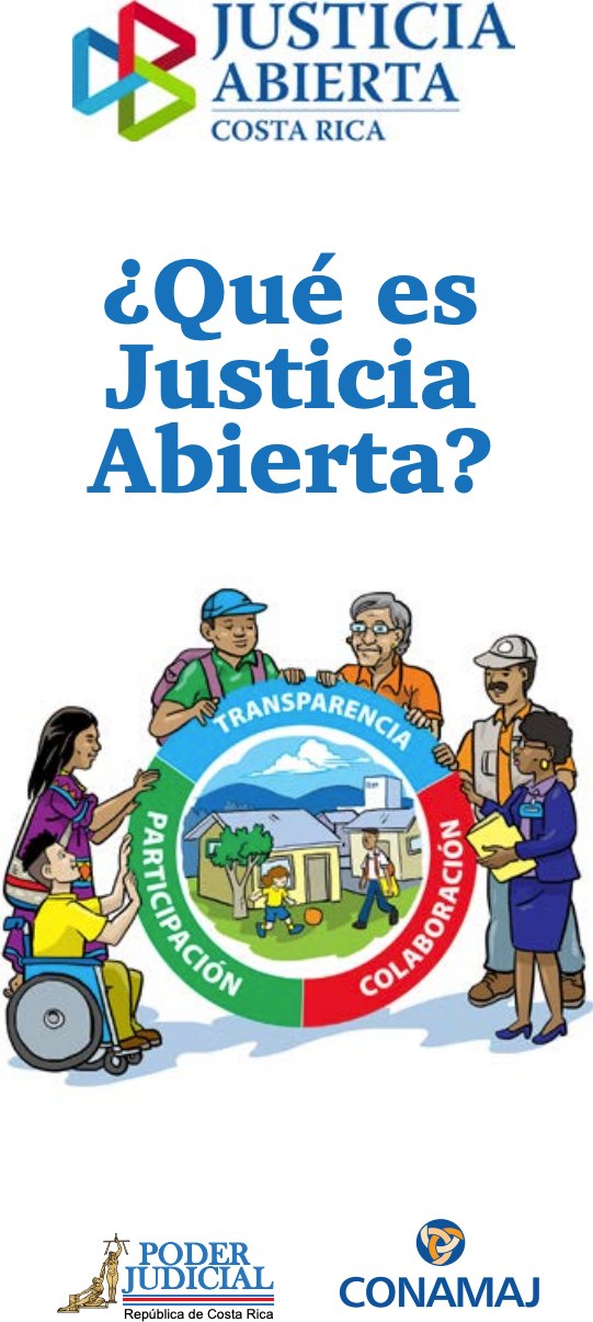 Desplegable informativo sobre Justicia Abierta
